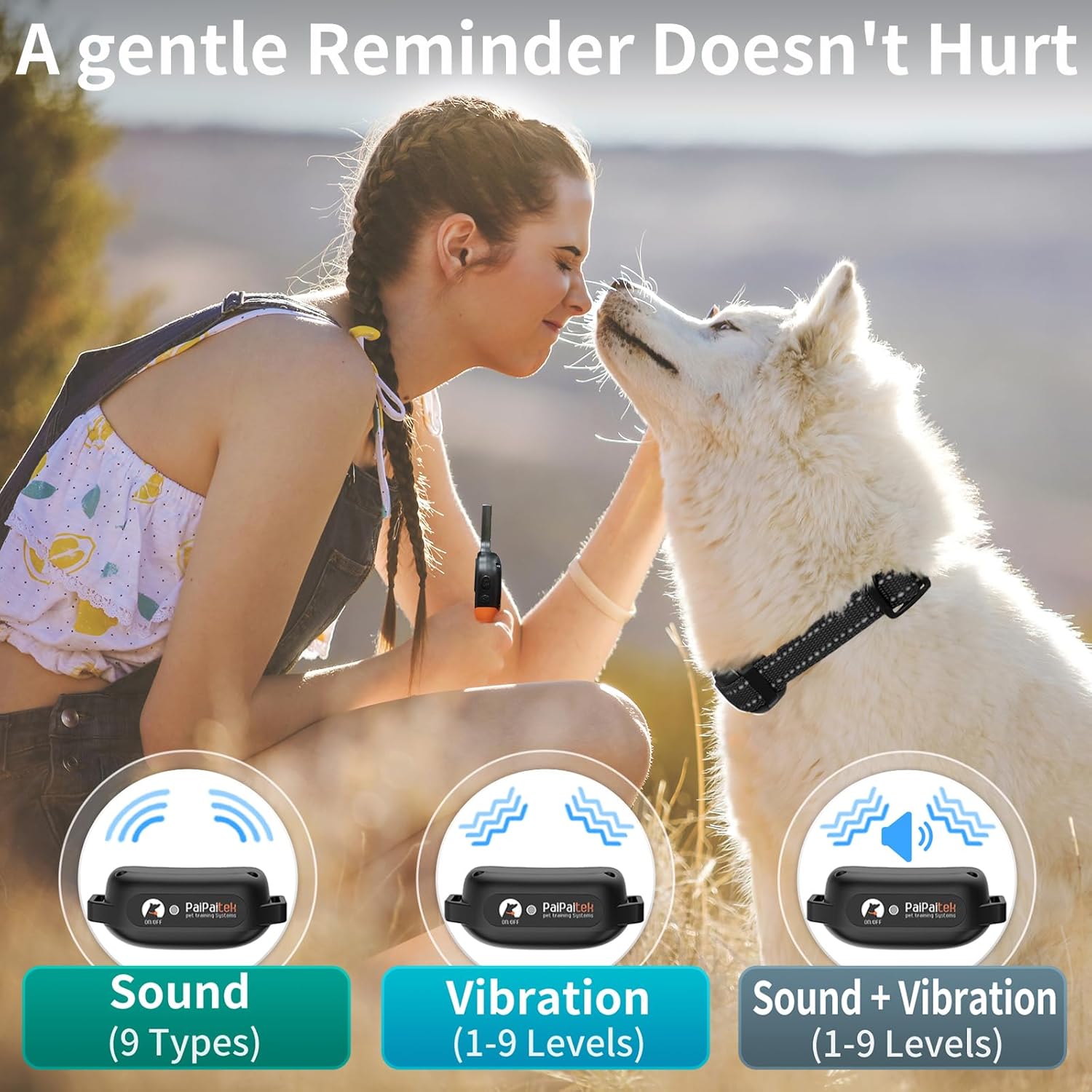 No Shock Dog Training Collar with Remote 3300ft Range, Strong Vibrating Dog Collar Beep and Vibrate Only, Waterproof & Rechargeable Vibration Collar for Small Medium Large Dogs - No Prongs - Image 6