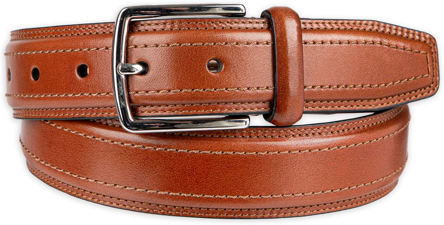 Cole Haan Men's Leather Dress Belt – Polished Brown, Tan Or Cognac Strap for Work & Formal Wear - Image 2
