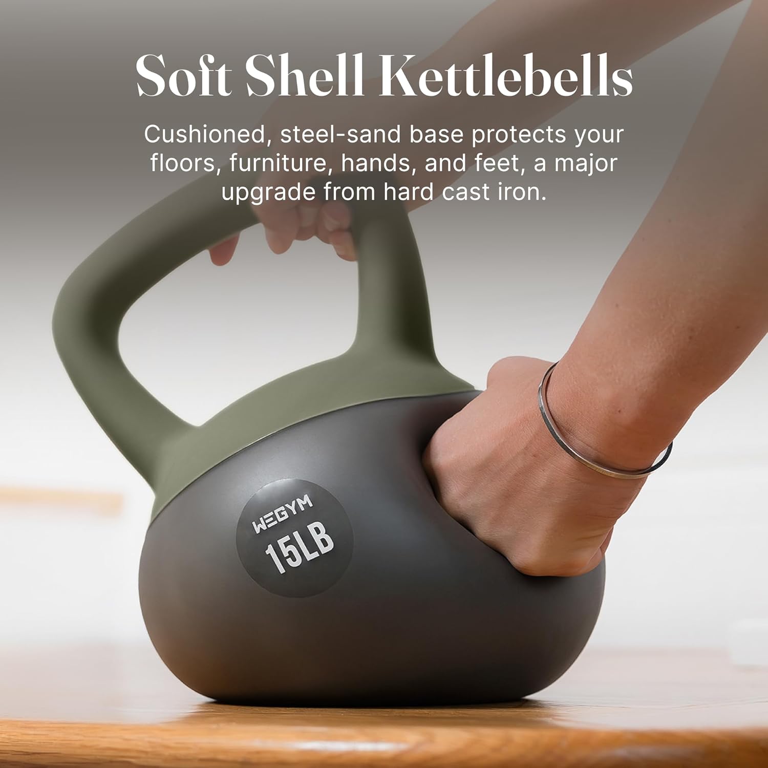 WeGym Soft Kettlebells with Cushioned Impact-Resistant Base and Anti-Slip, Wide-Grip Handle for Home Workouts, Weightlifting, and Full Body Strength Training - Image 2