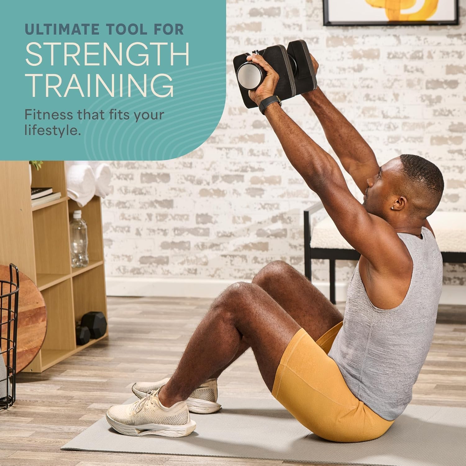 Lifepro Adjustable Dumbbells Set – Quick Adjustment, Anti Slip Handle – Space Saving & Strength Training Weights for Home Gym Exercise & Fitness - Image 8