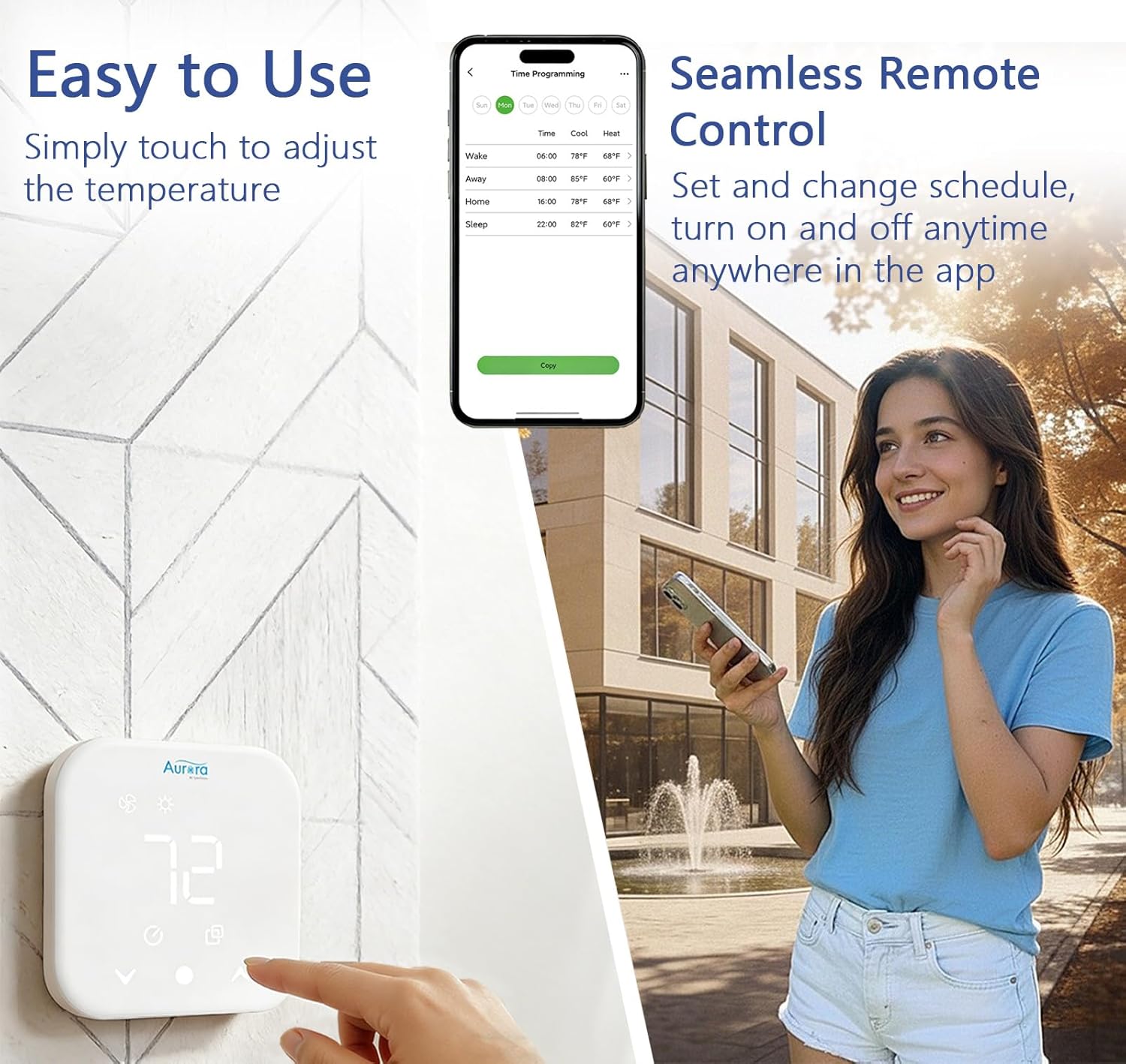 Smart Thermostat for House, Enhanced Programmable WiFi Thermostat, Saving Thermostat-Up to 4 Heat/2 Cool, Easy DIY Install - Image 6