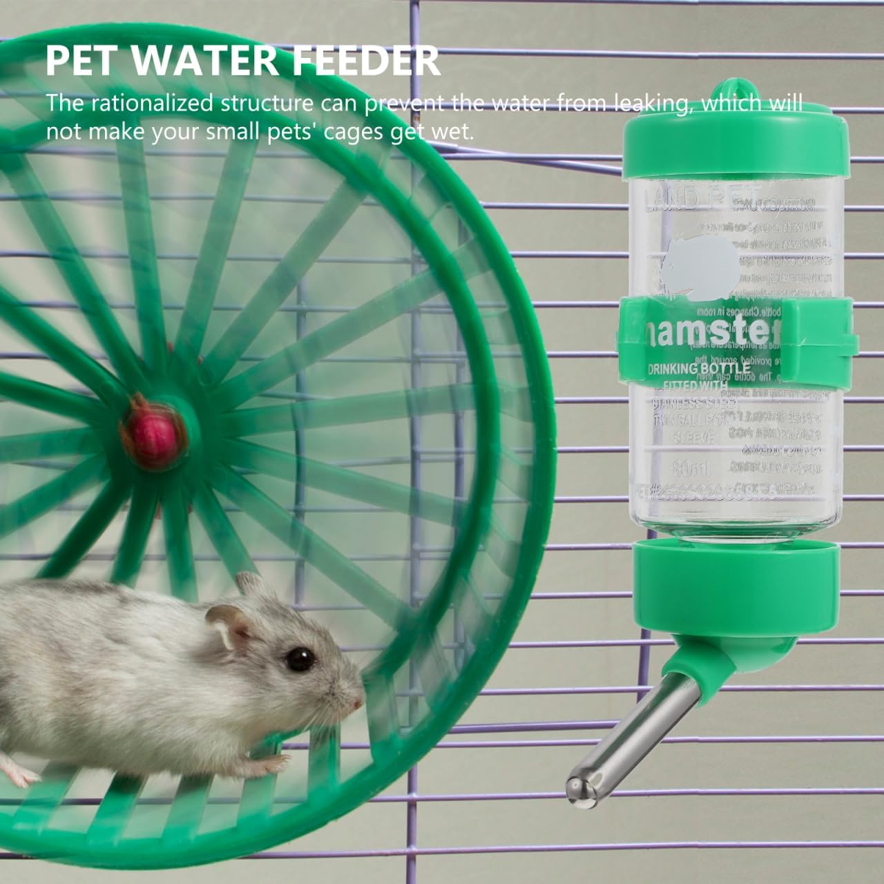 INOOMP 6 Pcs Pet Water Fountain Hanging Hamster Bottle Convenient Hamster Water Bottle Chinchilla - Chinchilla Supply Convenient - Image 5