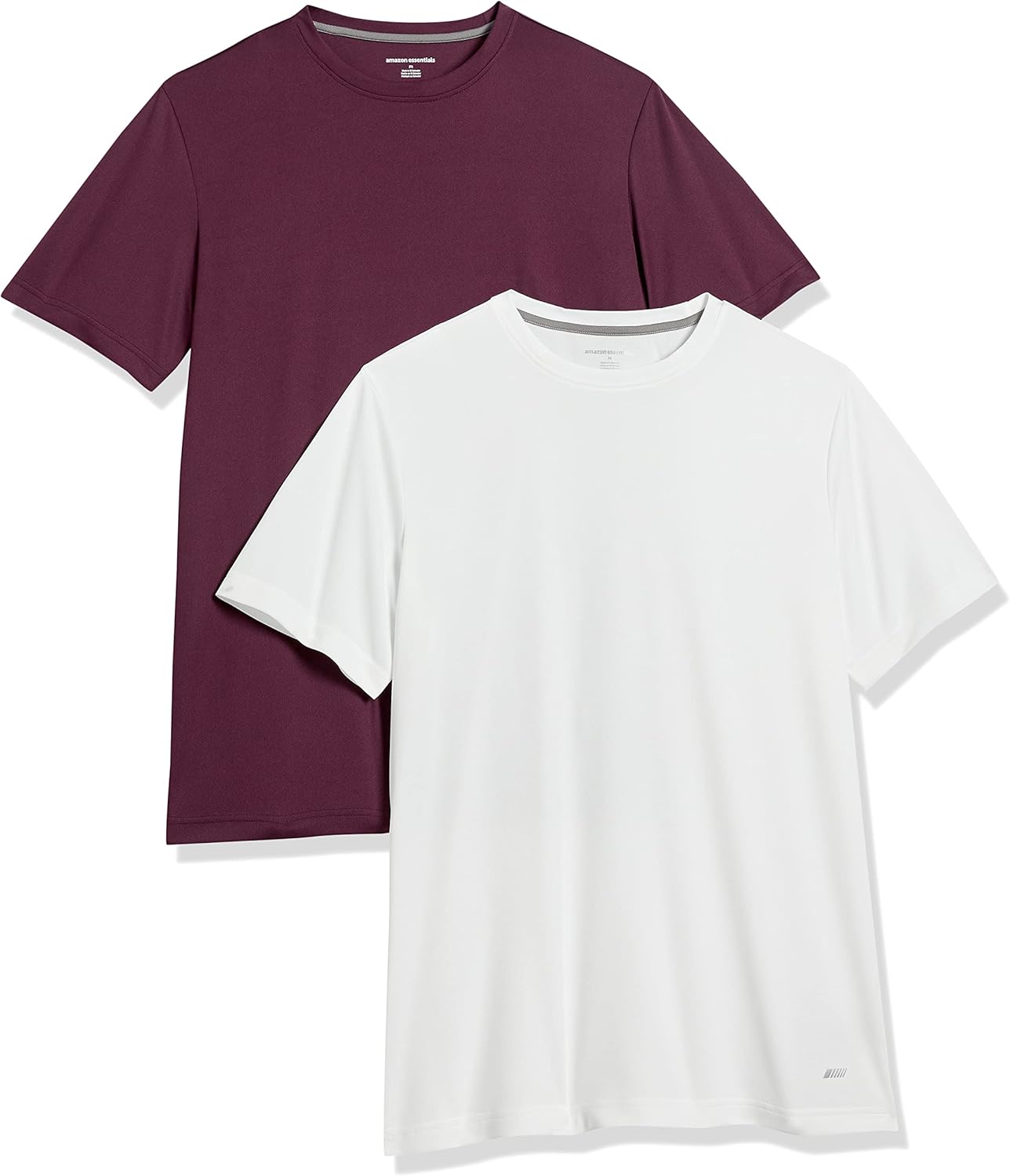 Amazon Essentials Men's Moisture Wicking Breathable Active Performance Tech Gym T-Shirts, Pack of 2