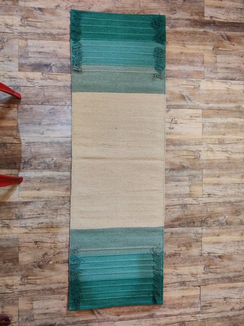 Jaipur art & Rugs Cotton Yoga Mat - Eco-Friendly Hand-Woven Rug - Non Slip & Thick (24”x72”x5mm) for Everyday Fitness at Home - Comfortable Extra-Long - Image 4