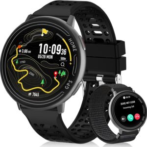 GPS Smart Watch for Men, 1.39″ AMOLED Screen Smartwatches, GPS, AI, Bluetooth Call & Text, Health, 100+ Sport Modes Sleep 3ATM Waterproof Activity Fitness Tracker, Smartwatch for Android iPhone
