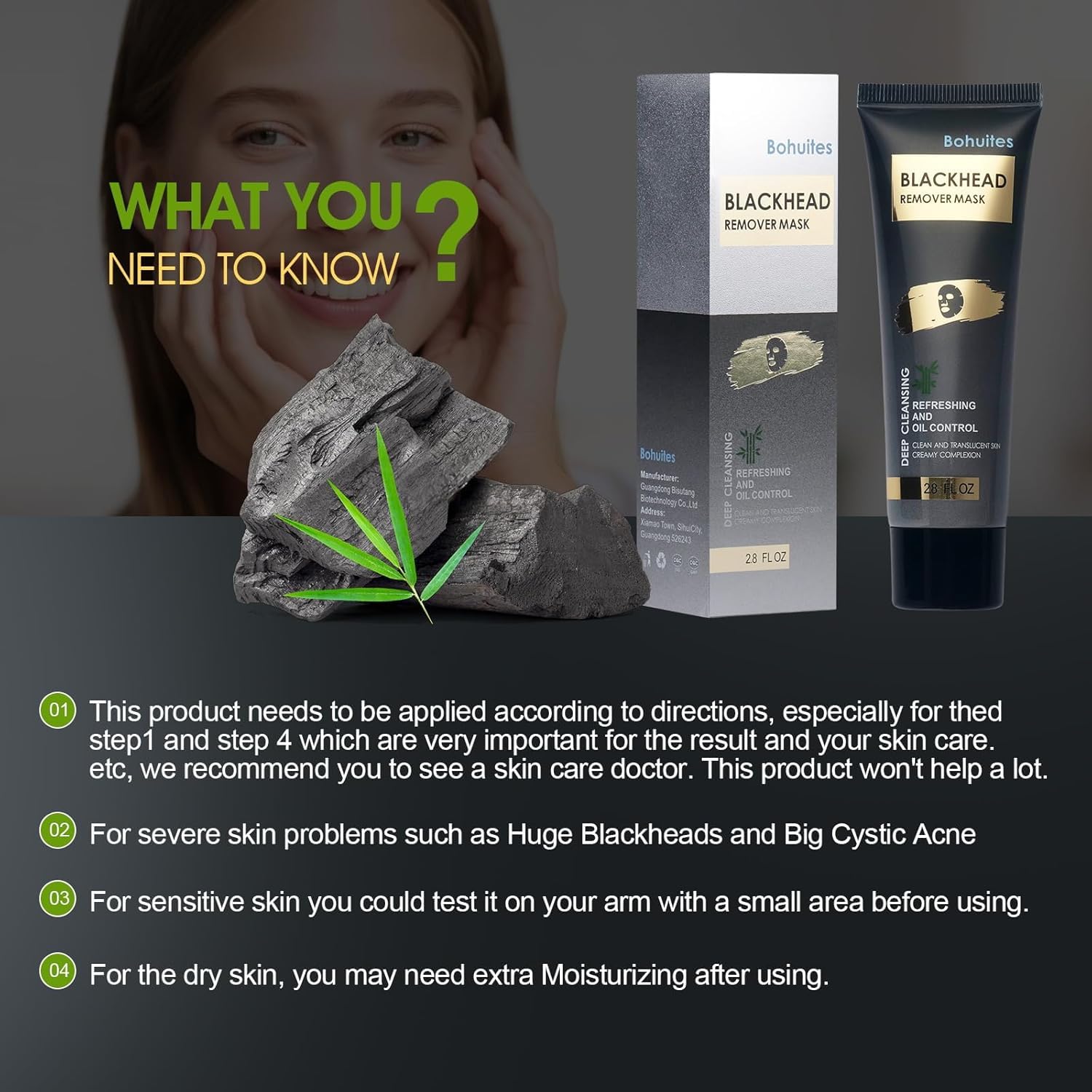 Blackhead Remover Mask – Black Head Remover for Face & Nose, Deep Pore Cleansing, Reduces Blackheads & Excess Oil, Refines Pores for All Skin Types(2.8 Ounce (Pack of 1), Aloe Vera) - Image 6