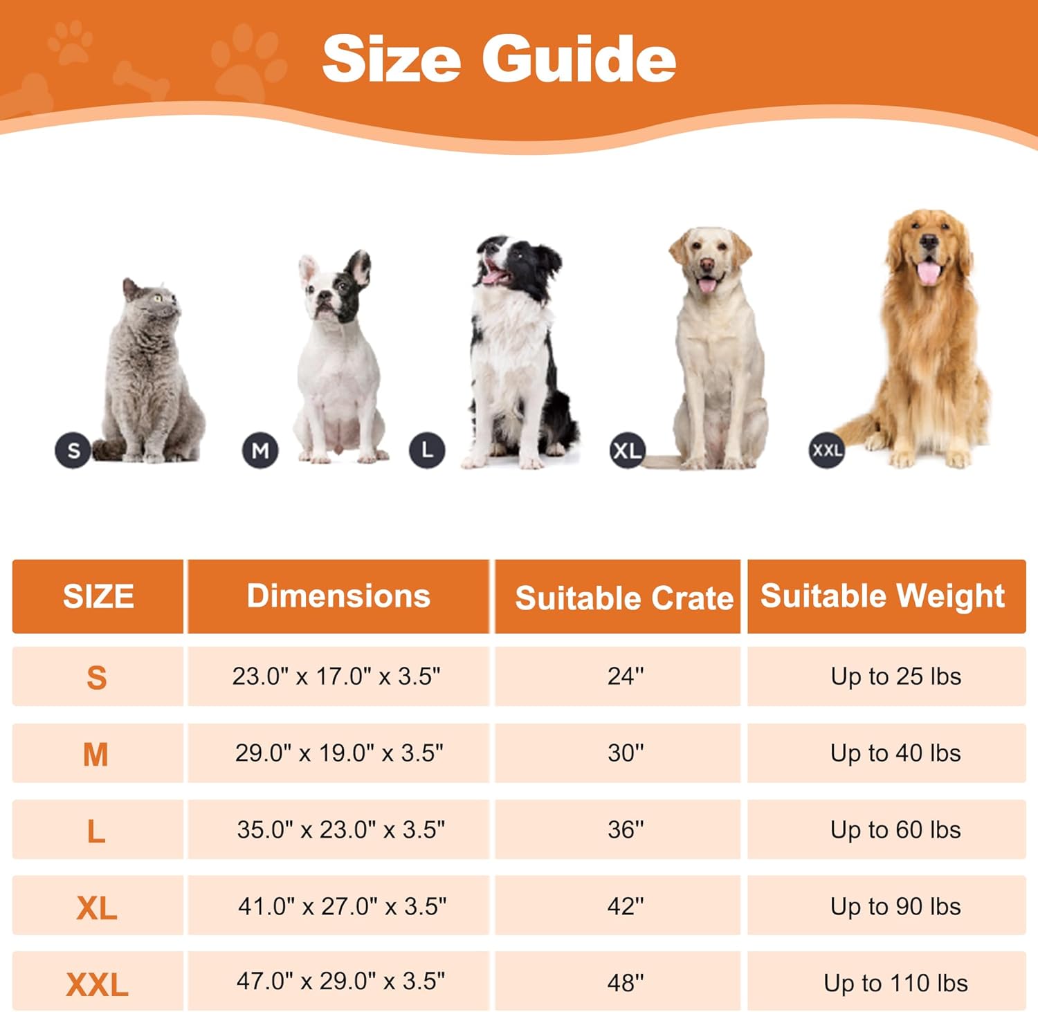 POCBLUE Deluxe Washable Dog Bed for Large Dogs Dog Crate Mat 35 Inch Comfy Fluffy Kennel Pad Anti-Slip for Dogs Up to 60 lbs, 35" x 23", Grey - Image 6