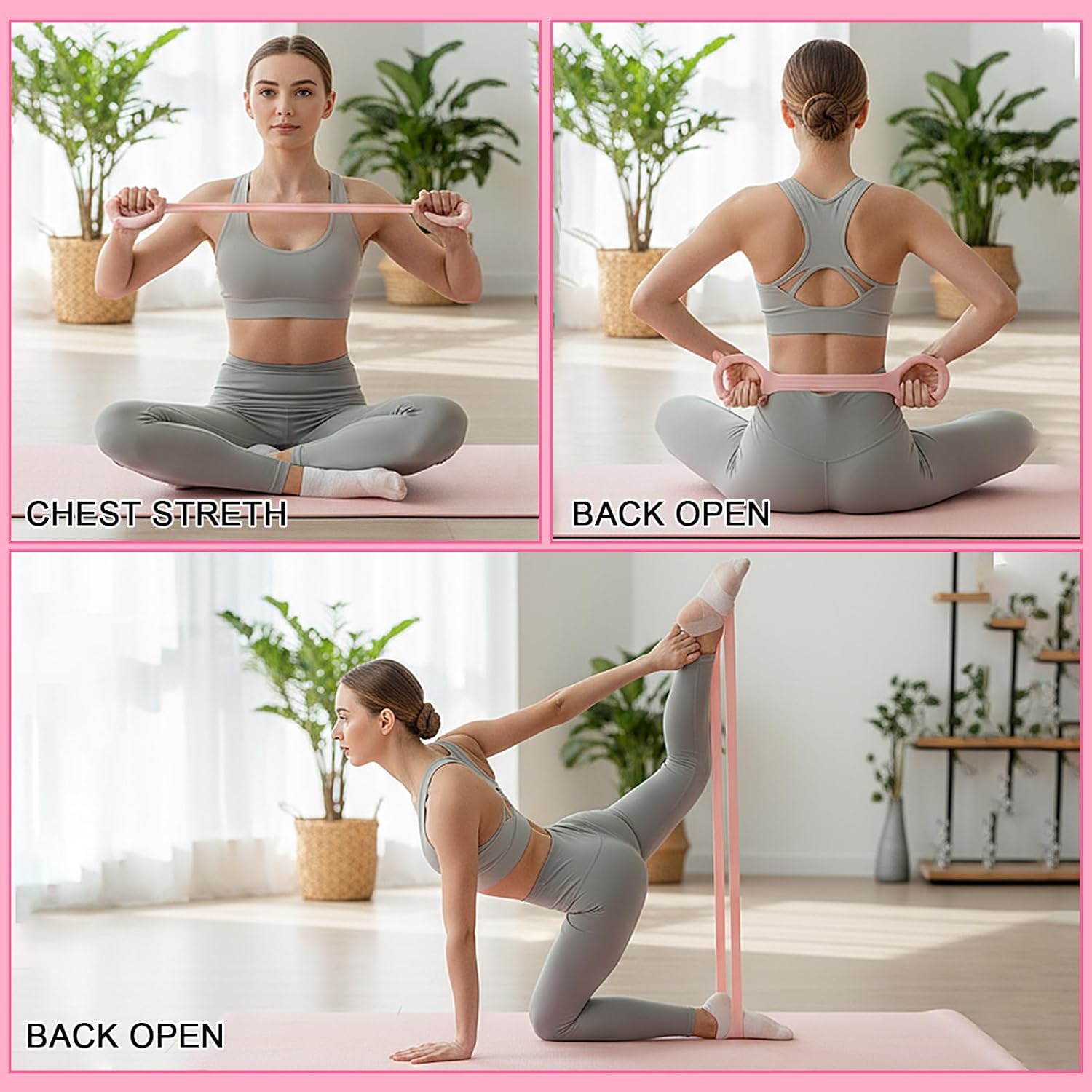 Silipull 11 Pcs Pilates Ring Set for Women, Yoga Home Gym Equipment with 12" Ring, 9.8" Exercise Ball, 5 Resistance Bands, 8 Figure Strap, Core Sliders & Storage Bag, for Beginner Workouts & Gifts - Image 6