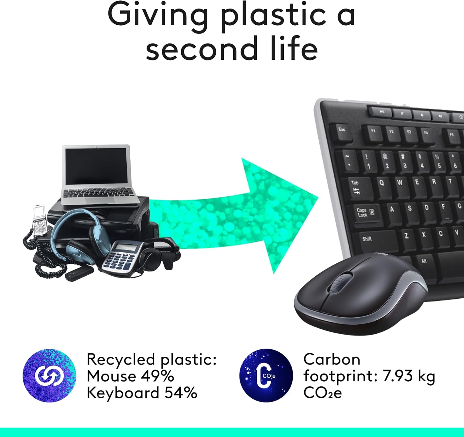 Logitech MK270 Wireless Keyboard and Mouse Combo for Windows, 2.4 GHz Wireless, Compact Mouse, 8 Multimedia and Shortcut Keys, 2-Year Battery Life, for PC, Laptop - Black - Image 4