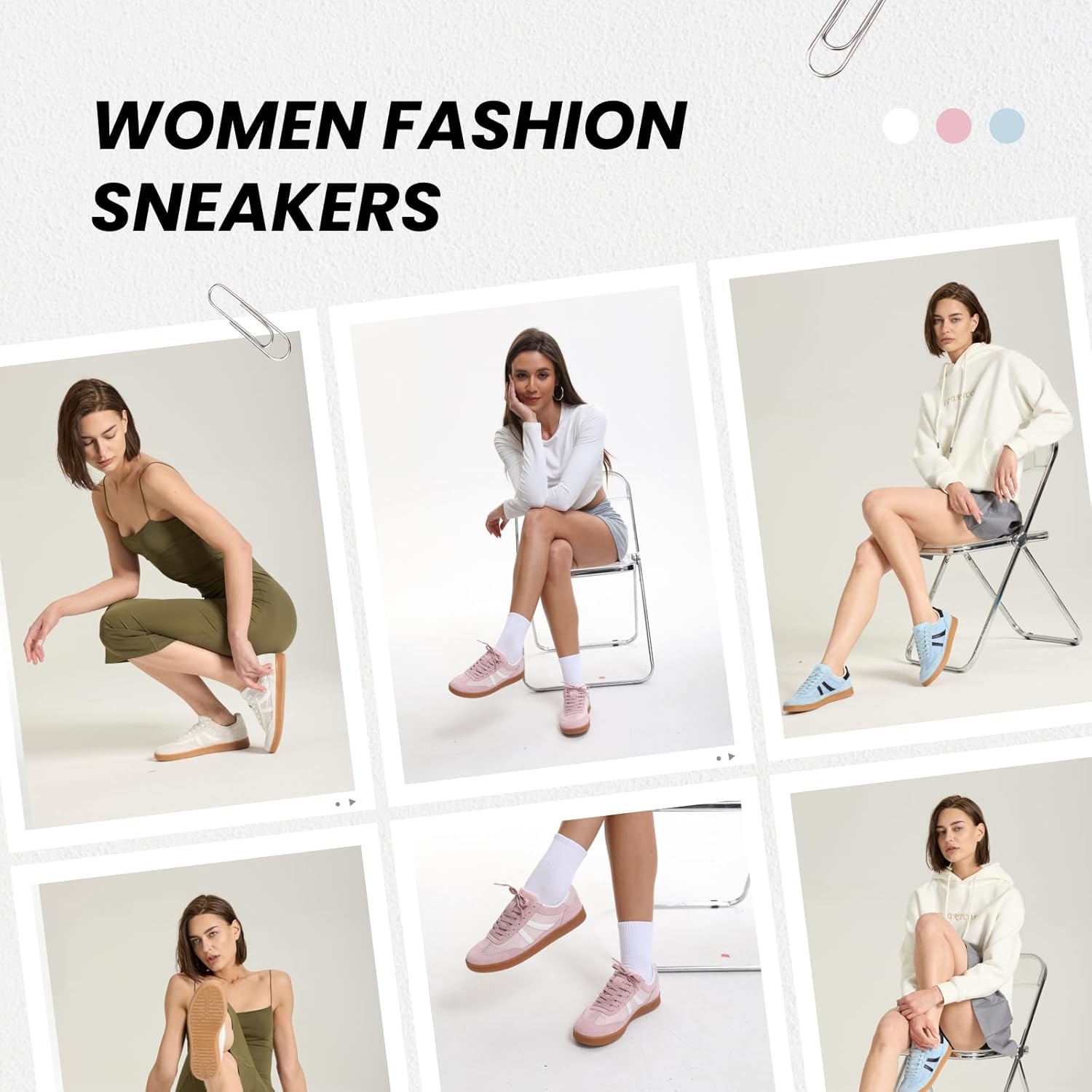 Rosella Carlie Womens Sneakers - Women's Fashion Sneakers with Removable Insole - Stylish and Lightweight Spring Shoes for Women Casual Non-Slip Lace-Up Walking Footwear - Image 4