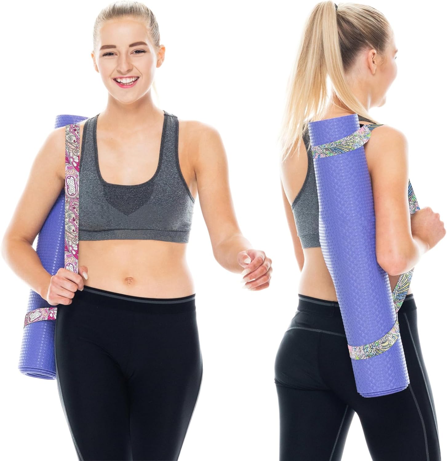 6 Packs Yoga Strap for Stretching Yoga Belt Adjustable Straps for Non Elastic Stretching Strap Exercise Straps for Pilates - Image 5