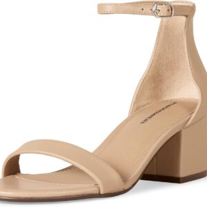 Amazon Essentials Women’s Two Strap Ankle Strap Block Heel Sandal
