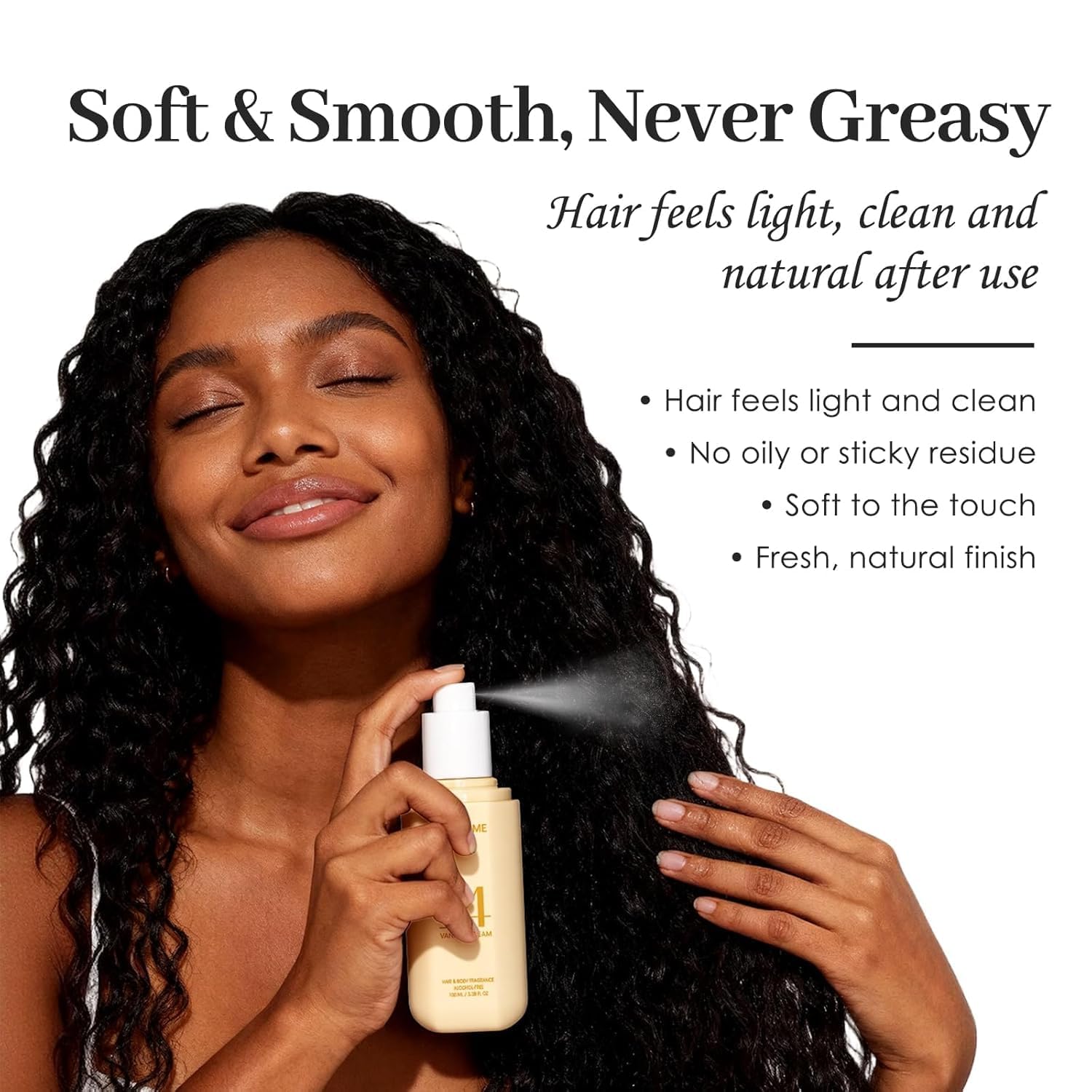 Hair Perfume for Women – Vanilla Cream, Alcohol-Free Soft & Moisturizing Hair & Body Mist, Long-Lasting Clean Fragrance for Hair, Wigs & Fabric, Mother’s Day & Birthday Gift, 100ml / 3.38 fl oz - Image 5