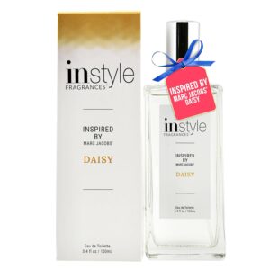 Instyle Fragrances, Inspired by Marc Jacobs’ Daisy, Women’s Eau de Toilette, CLEAN, Vegan, Paraben-Free, Never Tested on Animals, 3.4 Fluid Ounces