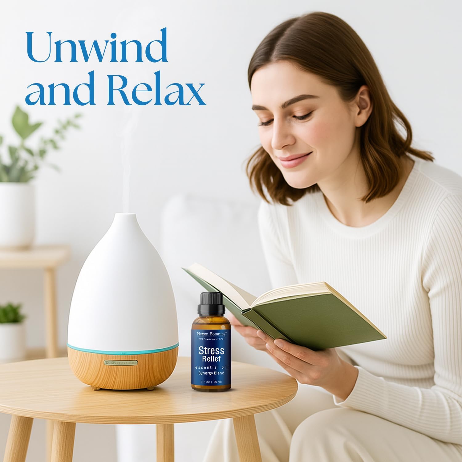 Stress Relief Essential Oil Blend 30 ml - Stress Relief & Calm Essential Oil for Diffusers & Aromatherapy - Promotes Relaxation & Rest - Nexon Botanics - Image 7