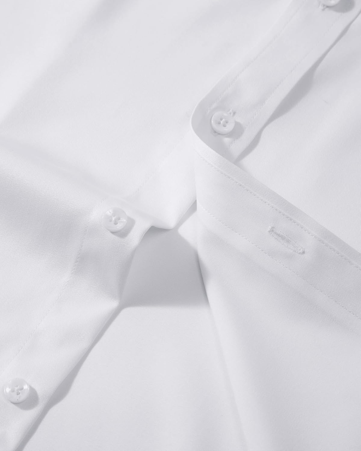 Men's Dress Shirts Long Sleeve Stretch Wrinkle Free Wedding Formal Business Button Down Shirt - Image 4