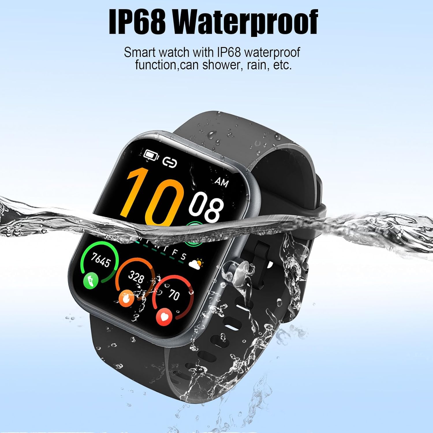 2026 Smart Watch for Men Women (Answer/Make Call), 1.96" HD Fitness Tracker Running Watch, IP68 Waterproof,Pedometer, Sleep/Step/Activity/Heart Rate Monitor,110+ Sport Mode Smartwatch for iOS Android - Image 8