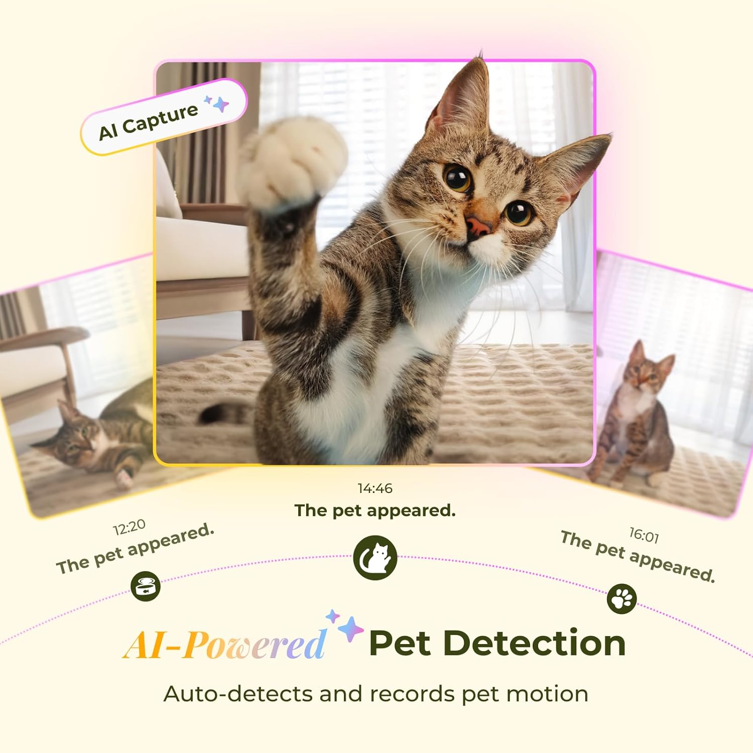 ARENTI Automatic Cat Feeder and Water Dispenser with Camera, 2K Adjustable View & Invisible Privacy Mode, 4.5L Cat Food Dispenser Fountain Combo, 5G/2.4G WiFi, 2-Way Audio, AI Alerts, Battery Backup - Image 6
