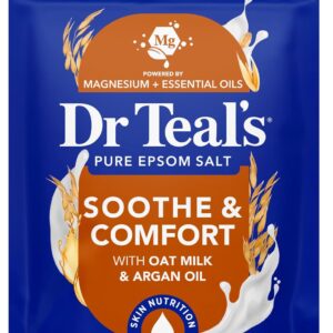 Dr Teal’s Epsom Salt Magnesium Soak, Soothe & Comfort with Oat Milk & Argan Oil, 3 lbs