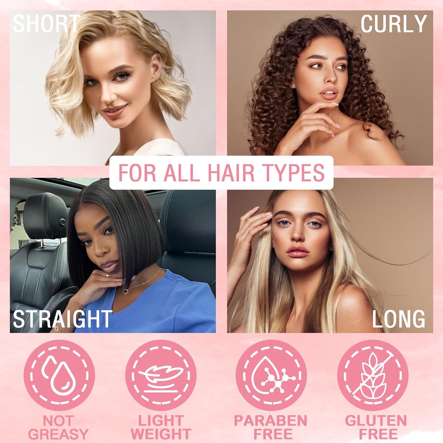 Keratin Protein Hair Serum Keratin Styling & Moisturizing Oil - Anti Frizz Control Nourishes & Repair Keratin Serum Oil for Dry Damaged Hair Heat Protectant Serum for Shine Prevent Hair Burns (Rose) - Image 6