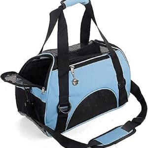 ZaneSun Cat Carrier,Soft-Sided Pet Travel Carrier for Cats,Dogs Puppy Comfort Portable Foldable Pet Bag Airline Approved (Small Blue)