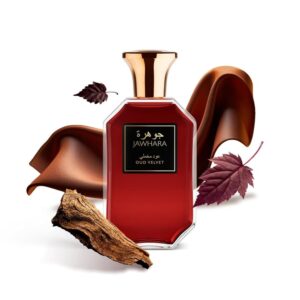 Jawhara Oud Velvet | Woody Ambery Eau de Parfum 3.3 fl oz | Oud with Notes of Saffron, Amber Wood, Leather and Warm Vanilla | Long Lasting | Everyday Wear | TSA Compliant | Strong Fragrance for Men