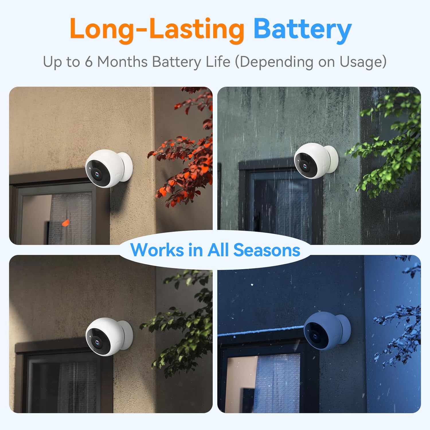 Thybro Magnetic Security Camera Wireless - 4Pack AI Motion Detection, 2K HD Video, Battery Powered, Ease of Setup, 2-Way Audio,IR Color Night Vision, Waterproof, Outdoor & Indoor Surveillance - Image 5