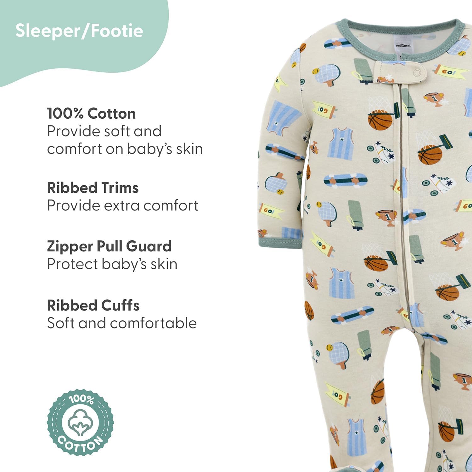 The Peanutshell 23-Piece Baby Boy Clothing Set, 100% Cotton, Newborn Essentials Must Haves, Blue & Multicolor - Image 5