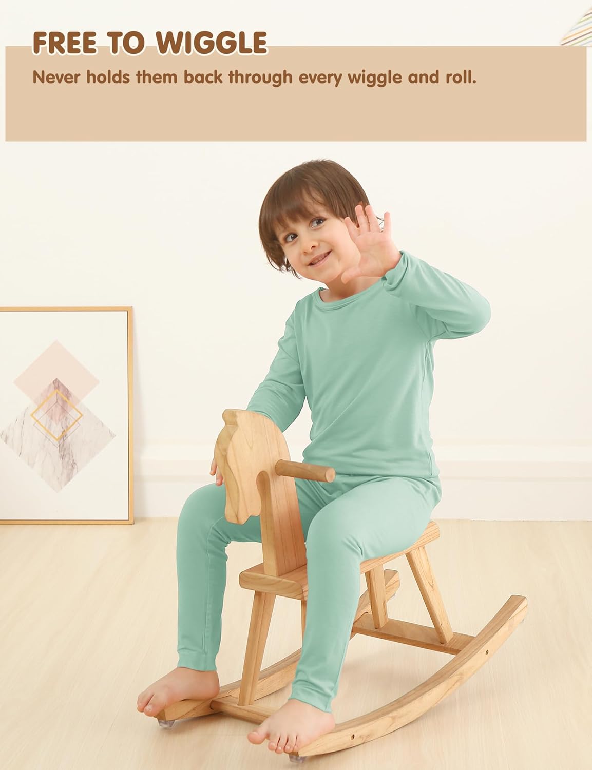 Jimonda Baby Boys Girls Pajama Sets Toddler Long Sleeve Sleepwear Sets Rayon from Bamboo Pajamas Sets 4pcs PJs 18M-8Y - Image 4