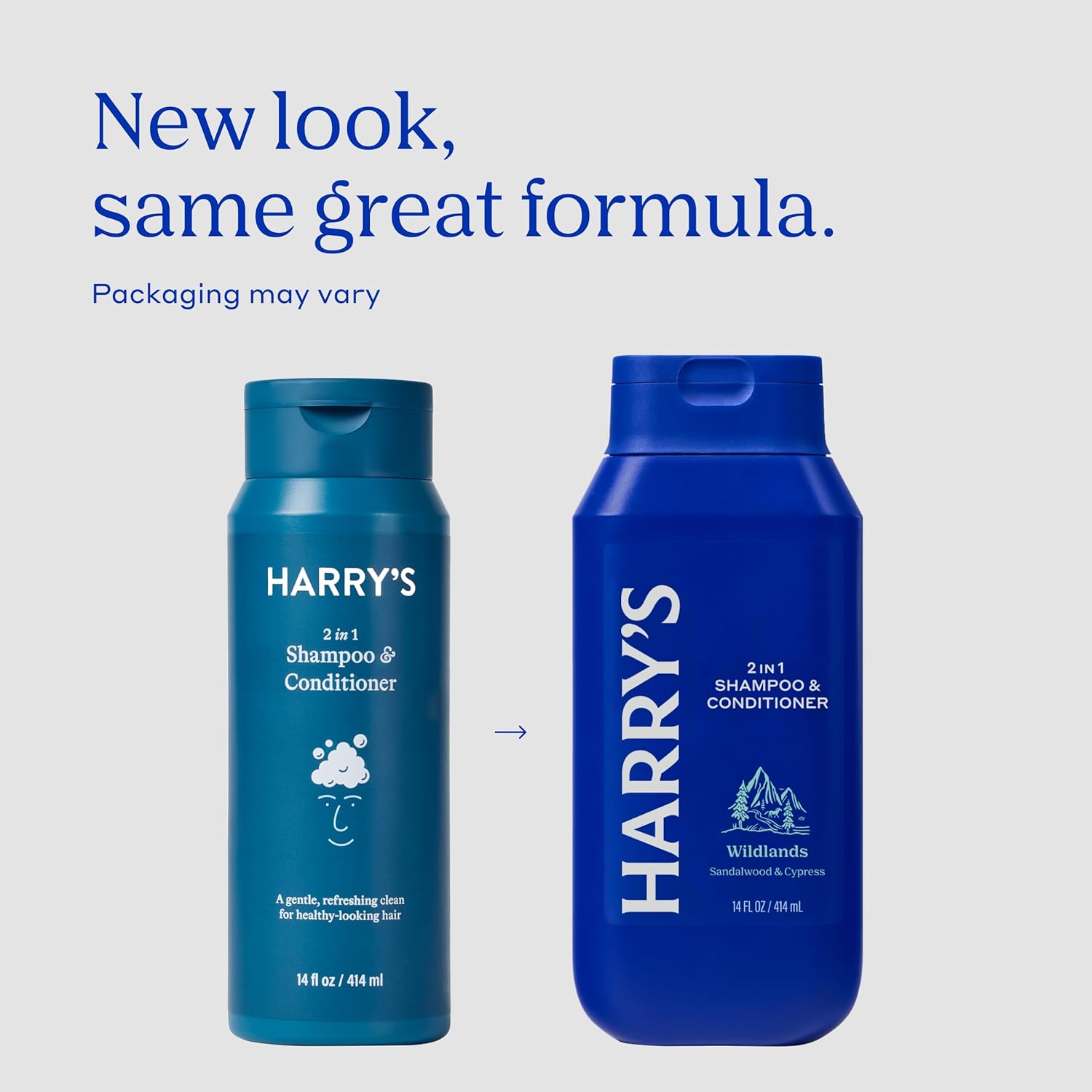 Harry's Men's 2 in 1 Shampoo and Conditioner for All Hair Types - Wildlands Scent - (3 Pack) 14 fl oz - No Parabens or Sulfates - Image 3