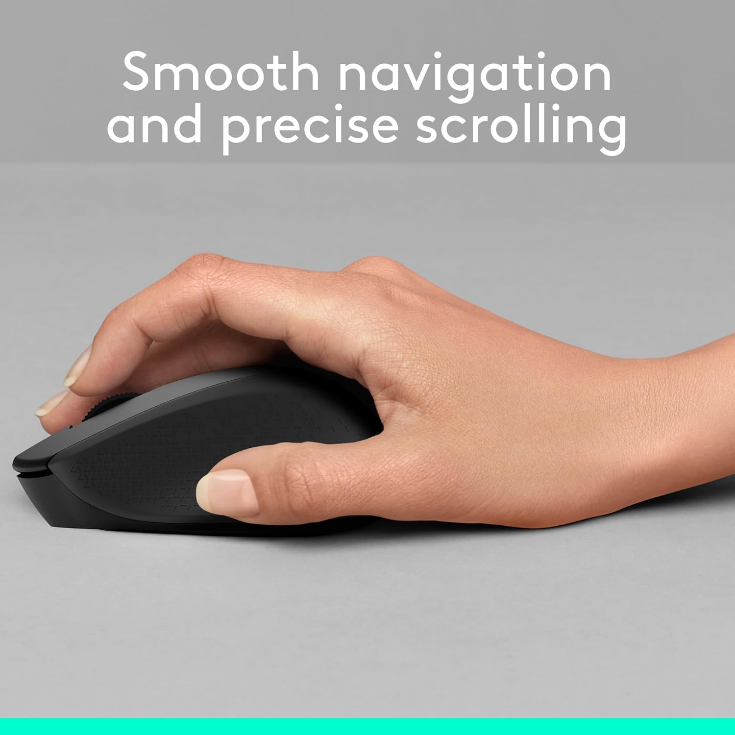 Logitech M330 Silent Wireless Mouse, 2.4GHz with USB Receiver, Optical Tracking, Quiet & Lightweight, Long Battery Life, for PC, Mac, Laptop, Chromebook - Black - Image 4