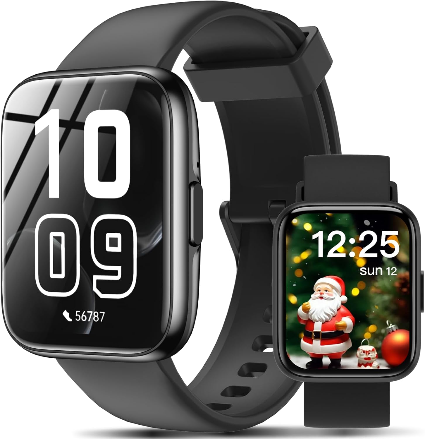 Smart Watch with Alexa Built-in, 1.83" HD Touchscreen Fitness Tracker with Bluetooth Calling, 120+ Sports Modes, Heart Rate/Sleep Monitor, IP68 Waterproof Smartwatch for Android iOS, for Men Women
