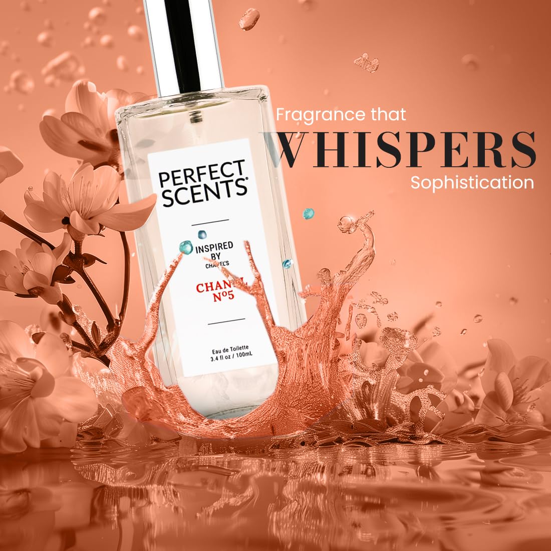 Perfect Scents Fragrances, Inspired by Chanel’s No. 5, Women’s Eau de Toilette, CLEAN, Vegan, Paraben-Free, Phthalate-Free, Never Tested on Animals, 3.4 Fluid Ounces - Image 2
