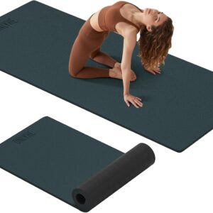 Extra Thick 12mm TPE Exercise Yoga Mat with Strap, 72″L x 24.8″W Non-slip Workout Mat for gymnastics, Pilates, Home, Workout, Gym Floor Fitness