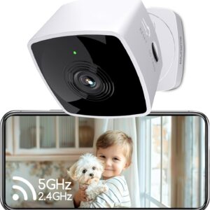blurams 5GHz Cameras for Home Security, 2K Security Camera Indoor, Pet Camera with Phone App, Indoor Camera w/AI Motion Detection, 2-Way Audio, Compatible with Alexa&Google Home, WiFi 6