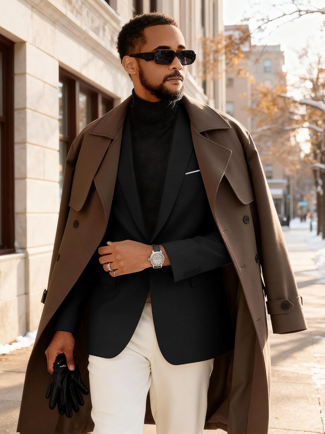 MAGE MALE Men's One Button Blazer Casual Solid Color Suit Jacket Slim Fit Lightweight Sport Coats Blazers - Image 9