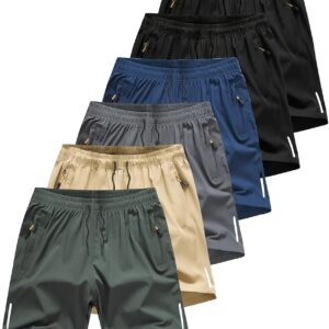 6-Pack Quick-Dry Men’s Athletic Shorts