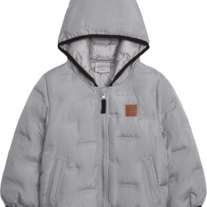 LONDON FOG girls Midweight Quilted Puffer Jacket Hooded Coat