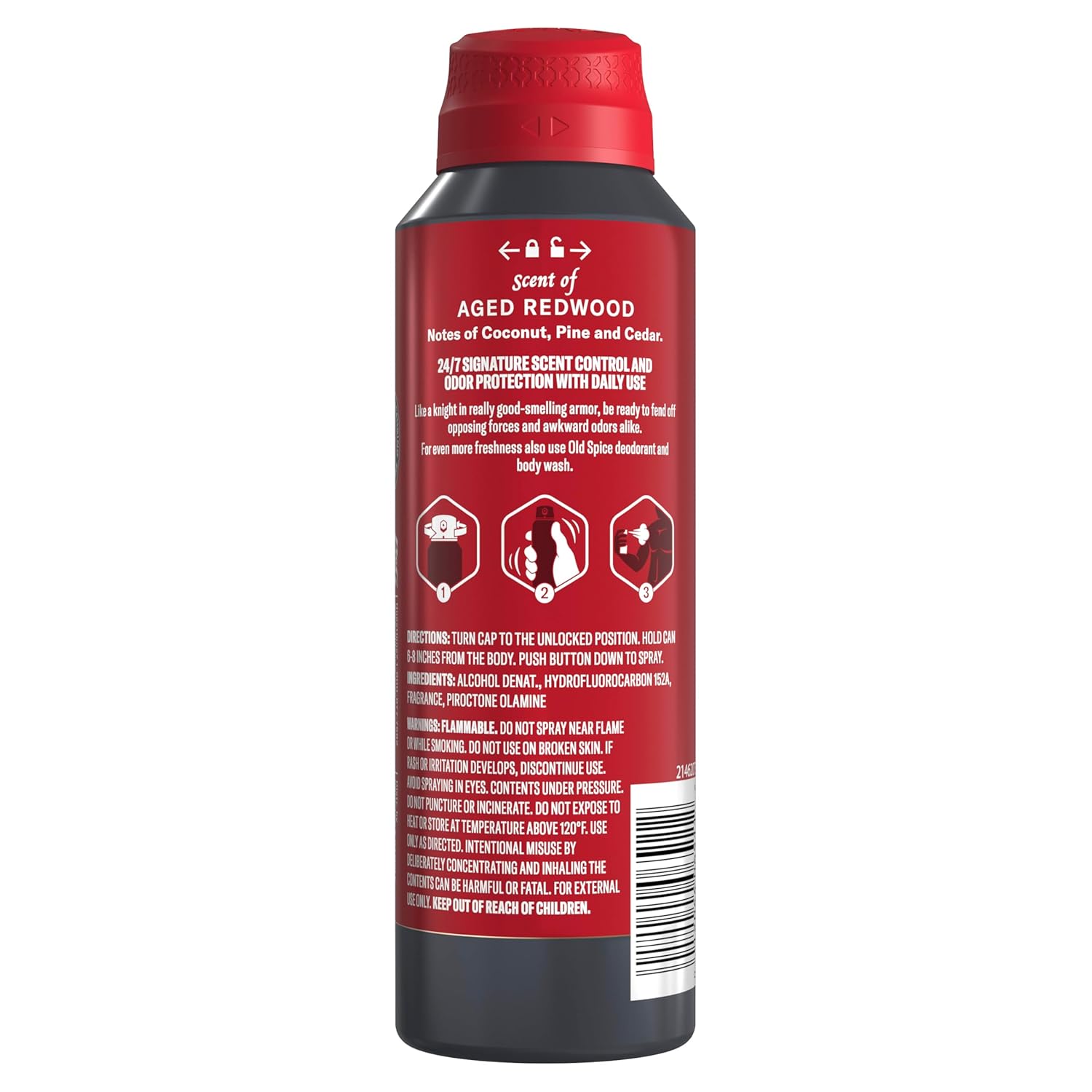 Old Spice Aluminum Free Body Spray for Men, 24/7 Signature Scent & Lasting Freshness, All-Day Odor Protection, Easy Application, Legacy with Coconut, Pine & Cedar Scent, 5.1 oz - Image 13
