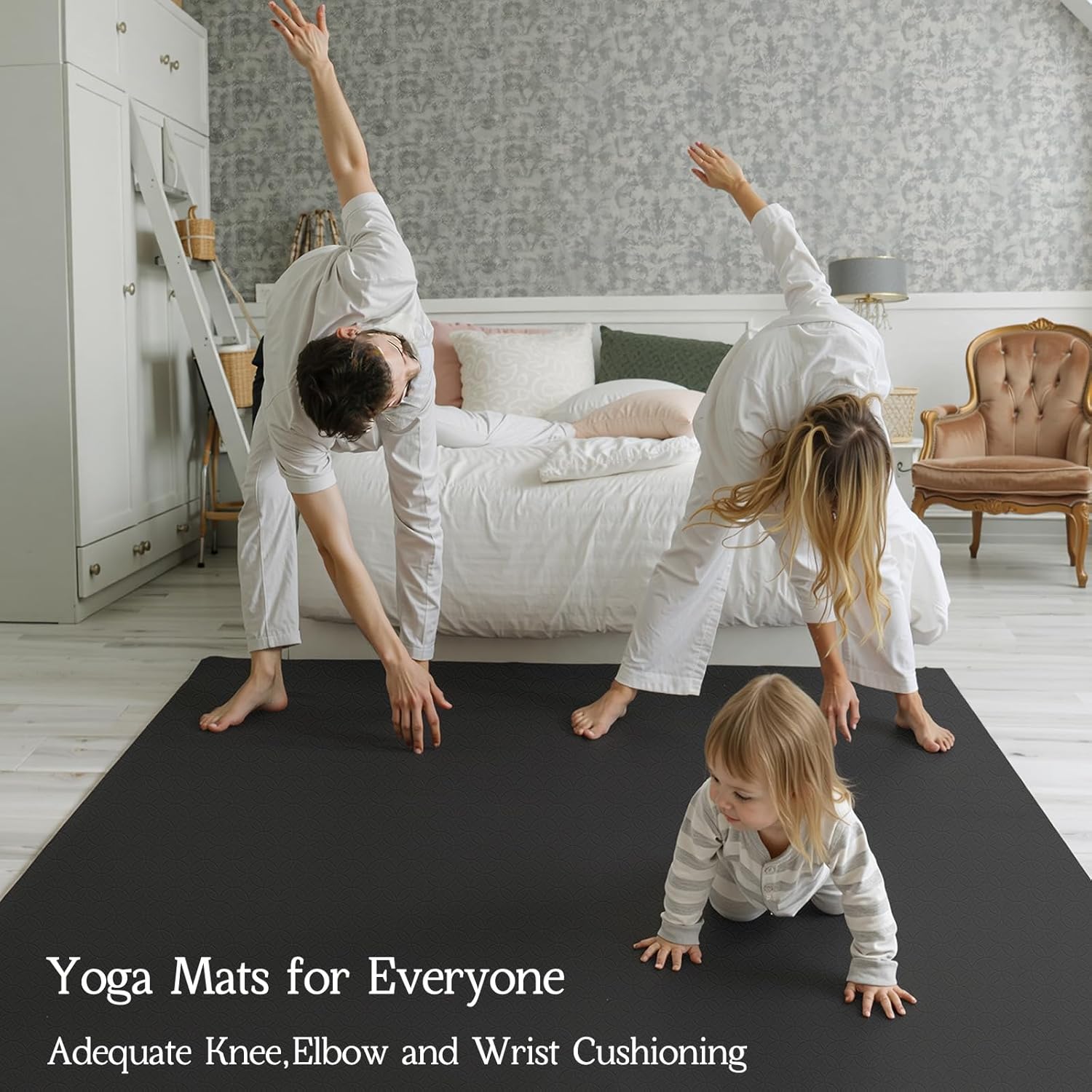 VTORY Extra Large Yoga Mat Thick Exercise Mat for Men and Women, Non-Slip, Durable Workout Mat for Home Workout, Yoga, Pilates, Stretching - Image 8