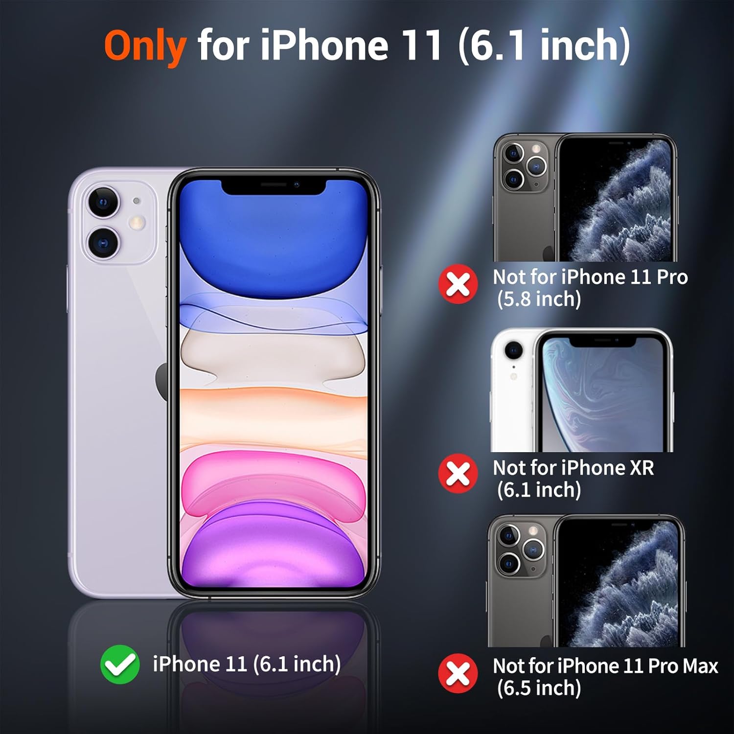 SUPFINE Magnetic for iPhone 11 Phone Case(Compatible with MagSafe)(Military Grade Drop Protection) Translucent Matte Shockproof Phone Cover,Black - Image 2