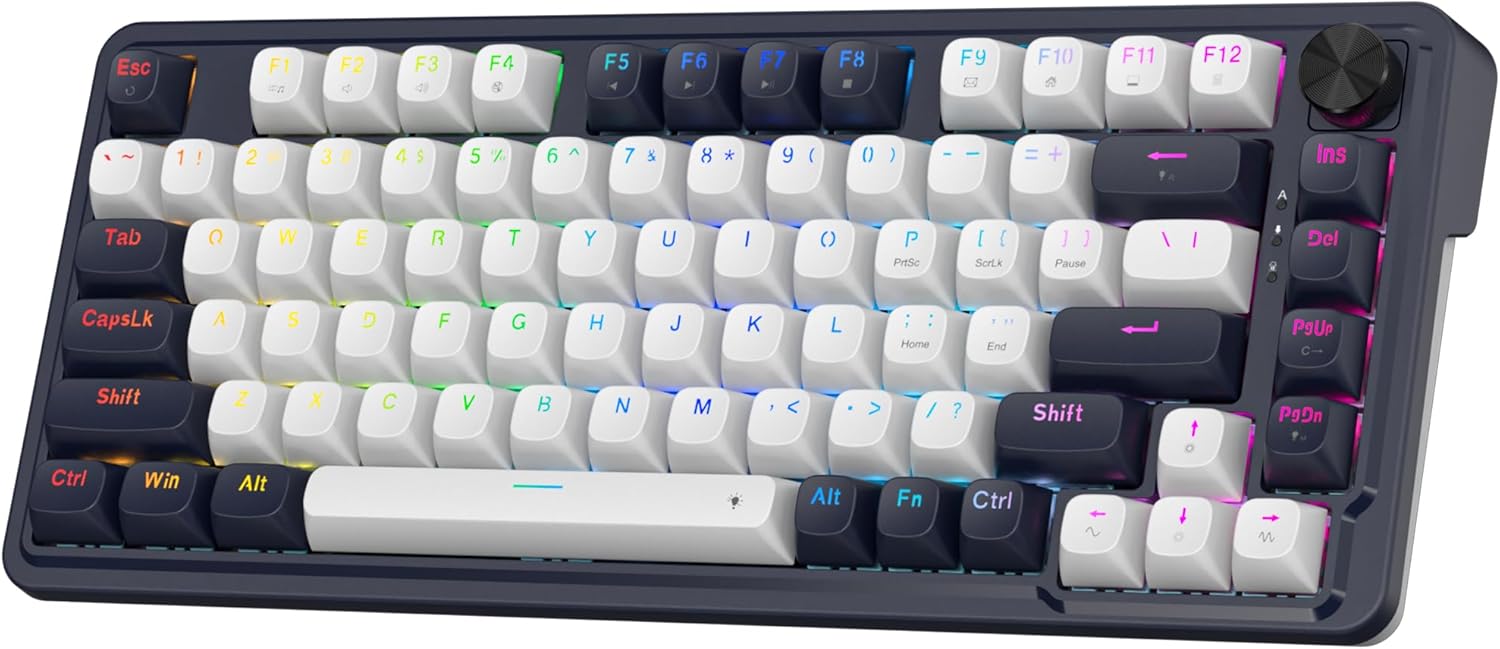 Redragon K673 HE Rapid Trigger Gaming Keyboard, 81 Keys 8K Wired Mechanical Keyboard w/Next-Gen UltraMag 100% POM Silky Magnetic Switch, Dual-Module Floating Structure Design, 5-Layer Noise Dampening