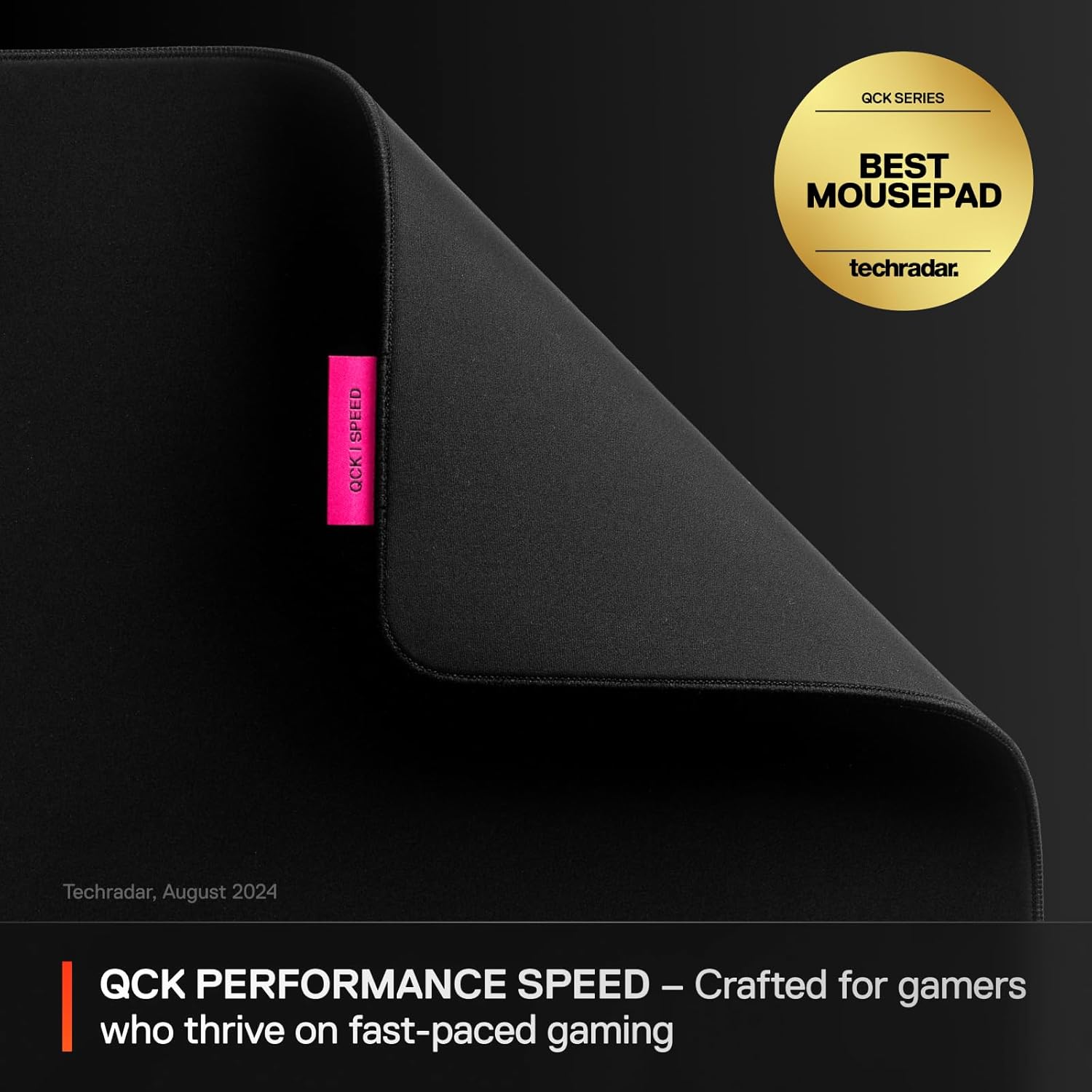 SteelSeries QcK XL Performance Speed Gaming Mousepad — Extra Density for a Smooth Glide — Low-Profile Edge Stitching — Non-Slip Neoprene Rubber Base — 15.75 x 34.43 inch — FPS, MOBAs, RTS, MMO - Image 2