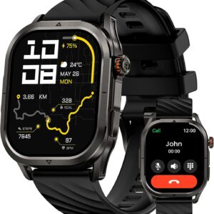 KOSPET Magic P10 Smart Watch with GPS & Compass, Stainless Steel Body, 50-Day Battery, 1.96″ AMOLED, 5ATM Waterproof, Compatible for Android & iOS