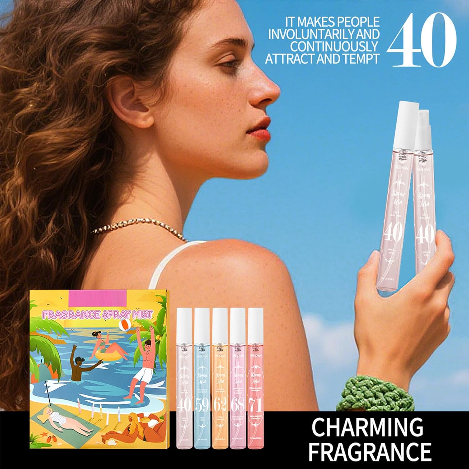 Perfume Fragrance Mist,Hair & Body Perfume Spray Set,Long-Lasting Fresh Fruity Spray for Women,Travel Size Mini Fragrance Mist Gift Set,5 Scents(40.59.62.68.71) - Image 3