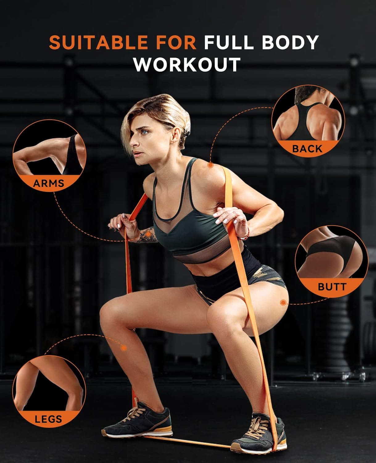 SUNPOW Pull Up Assistance Bands, Set of 5 Heavy Duty Resistance Bands for Men & Women, Natural Latex Exercise Bands for Pull-Up Progression, Home Workout, Strength Training, Mobility & Stretching - Image 2