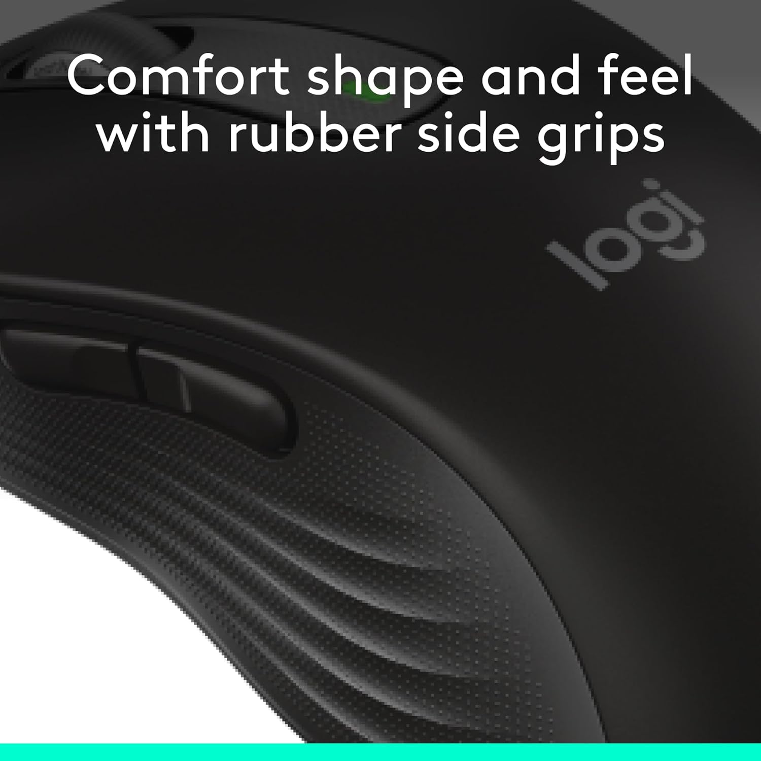 Logitech Signature M650 L Full Size Wireless Mouse - for Large Sized Hands, 2-Year Battery, Silent Clicks, Customizable Side Buttons, Bluetooth, for PC/Mac/Multi-Device/Chromebook - Black - Image 9