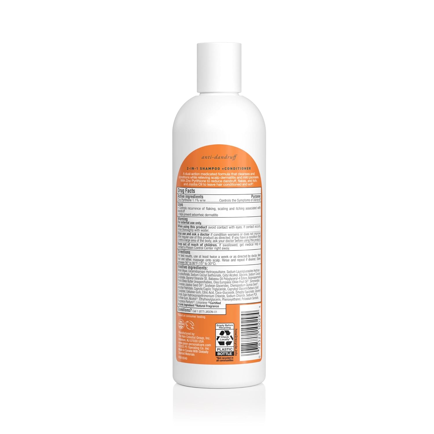 Jason Dandruff Relief Treatment 2-in-1 Shampoo & Conditioner, 12 Oz - Image 2