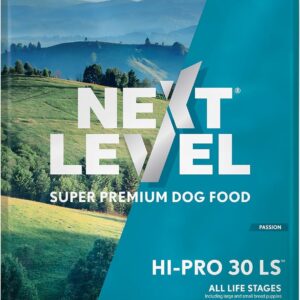 Next Level Super Premium Dog Food – HI-PRO 30 LS™ – Dry Kibble for Dogs for All Life Stages All Breeds – 30% Protein, Gluten Free Grains – High Energy and Active Dogs & Puppies