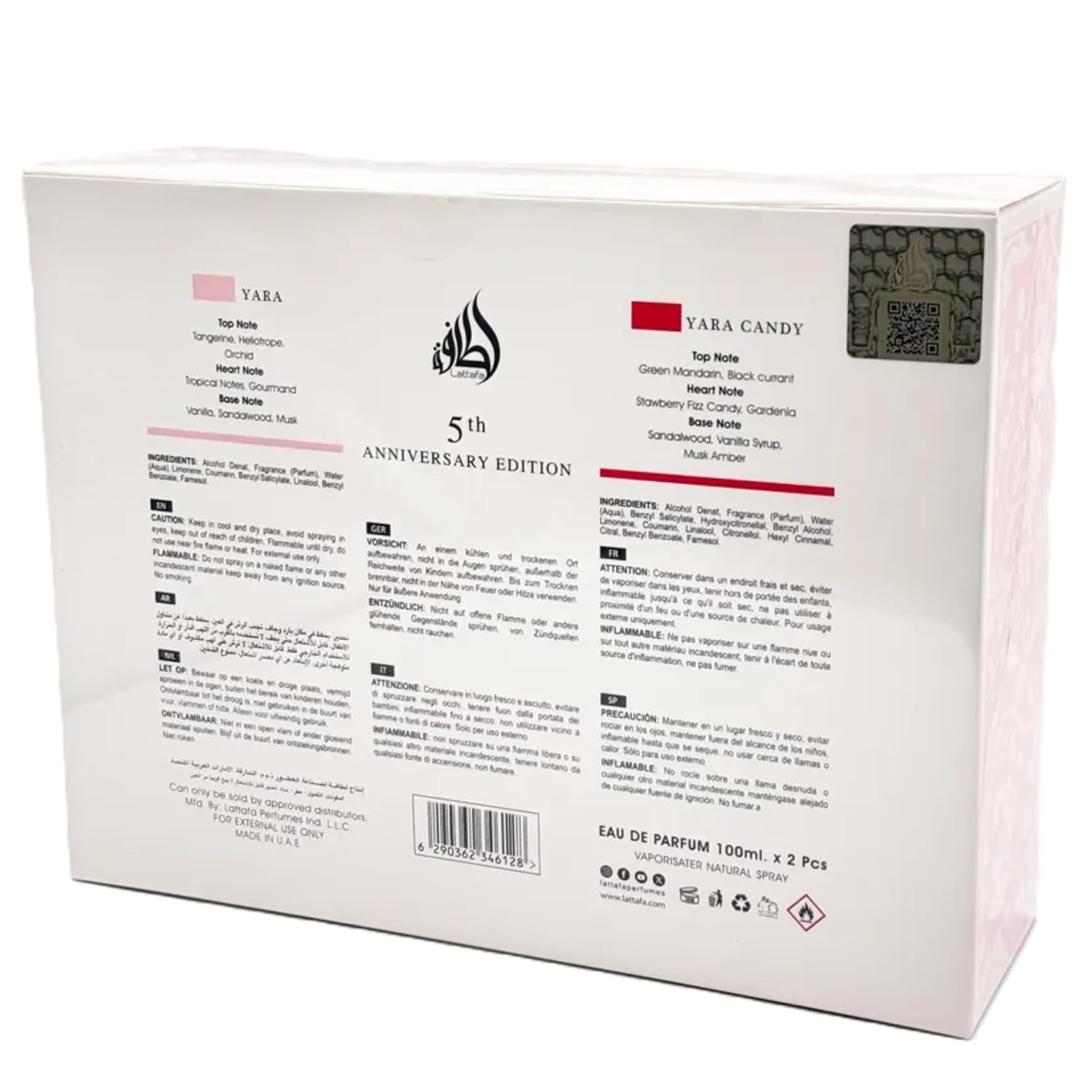 Lattafa 2 Piece Gift Set (Yara EDP 3.4 Fl Oz + Yara Candy EDP 3.4 Fl Oz) - Image 5